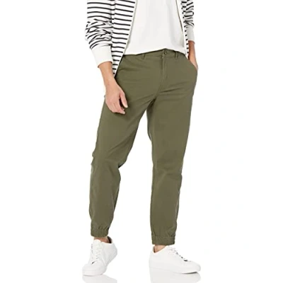 Obrázek Amazon Essentials Pánské Chino tepláky S úzkým střihem, olivově zelené,