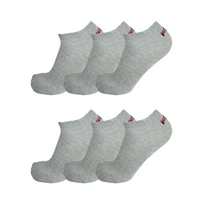 Obrázek FILA® 6 párů ponožek, neviditelné tenisky, unisex, 35 46 jednobarevné , Šedá