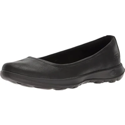Obrázek Skechers Dámské uzavřené baleríny Go Walk Lite Gem, Černá Black Textile Trim Bbk