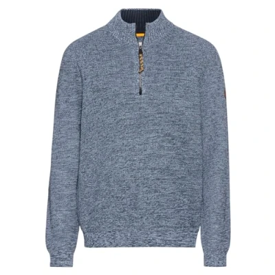 Obrázek camel active Pánský pletený svetr z bavlněné směsi, Denim modrý