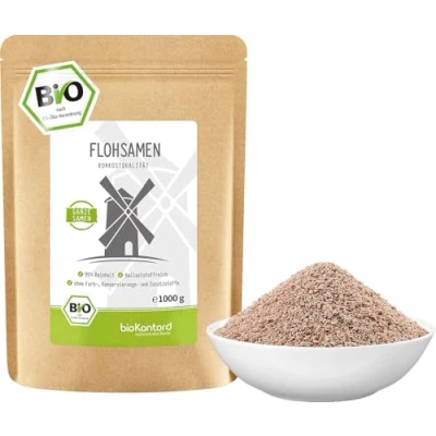 Obrázek semena blechy zcela BIO 1000 g I 99% čistota bohatá na vlákninu indická psyllium 1 kg bioKontor