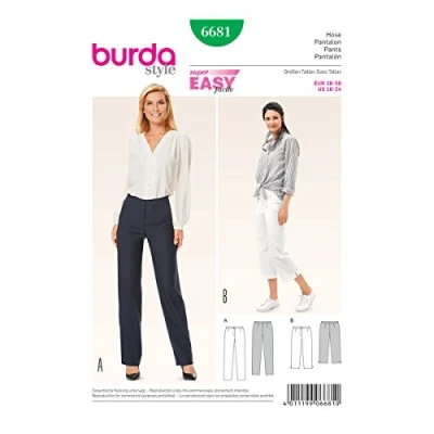 Obrázek Burda B6681 Střih Vzor Kalhoty Papír bílý 19 x 13 1 cm