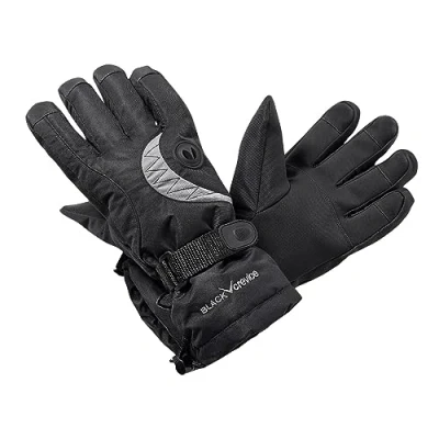 Obrázek Black Crevice Lyžařské rukavice pro dospělé, černá/stříbrná, S