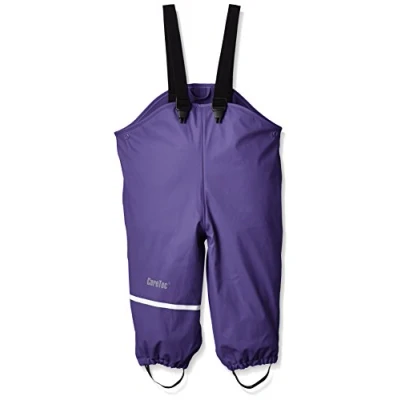 Obrázek CareTec Unisex dětské kalhoty do deště pro miminka a děti, nepromokavé kalhoty, fleece lined, Fialová (633)
