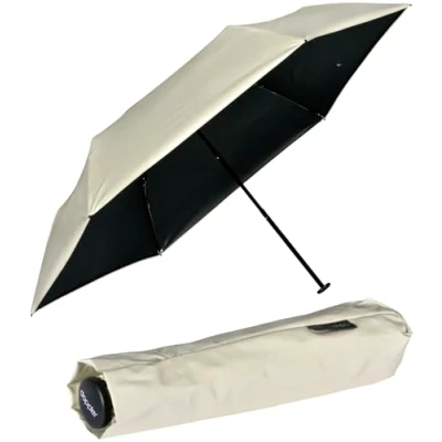 Obrázek doppler Kapesní deštník Zero,99 hmotnost pouhých 99 gramů stabilní Windproof 21 cm, Macadamia Beige black UV ochrana