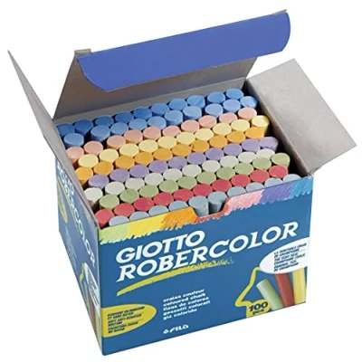 Obrázek Giotto 5390 00 RoberColor křída na nástěnné tabule, karton se 100 kusy barevně tříděné