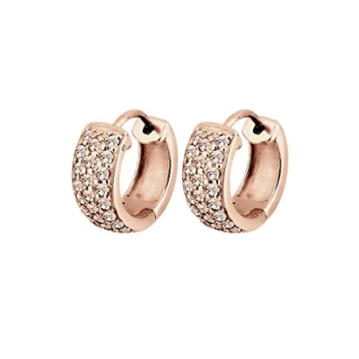 Obrázek Elli Náušnice kreolské krystaly Swarovski® třpytivé stříbro 925, Mincovní stříbro, Křišťál
