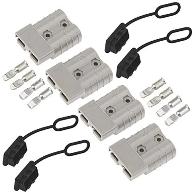 Obrázek GTIWUNG Přípojka baterie 50A konektor, 50 A 600 V tažné zařízení pro lanový naviják, akumulátor Quick Connect konektor rychlopřípojka s krytkami proti prachu auto, obytný vůz,