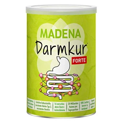 Obrázek MADENA střevní kúra Forte, 20 miliard střevních bakterií na porci, síla rezistentní vlákniny typ 3, kukuřičný dextrin, 16 kmenů bakterií, vysoká dávka, multivitamin, veganský