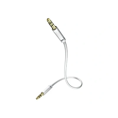 Obrázek inakustik 003101005 Star 3,5mm kabel jack Pro připojení smartphonů, tabletů nebo PC k HiFi zesilovači 0,5 m v bílé Samostatný fóliový deštník proti vnějším rušivým vlivům