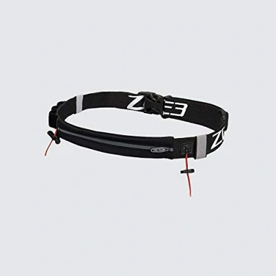 Obrázek ZONE3 Herren Ra18rblp101/Os Endurance Zahlengürtel mit Lycra Kraftstofftasche und Energy Gel Aufbewahrung, Schwarz, Einheitsgröße