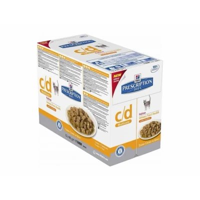 Obrázek HILLS Prescription Diet Kapsička Feline C/D Urinary Stress + Metabolic 12x85g (multipack)