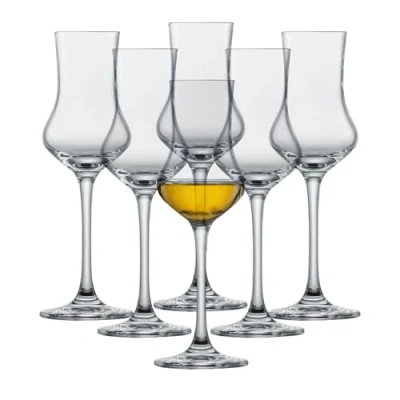 Obrázek SCHOTT ZWIESEL sklenice na grappu Bar Special (6dílná sada), klasické skleničky pálenky s násadou, tritanové křišťálové vhodné do myčky, Made in Germany (výr. č. 106225)