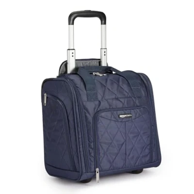 Obrázek Amazon Basics Kufr pro uložení pod sedadlem, Prošívaná námořnická modř, 33 x 22,86 cm