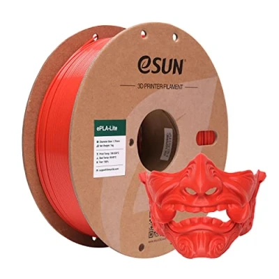 Obrázek eSUN PLA vlákno 1,75 mm, modifikovaný filament do 3D tiskárny, přesnost rozměrů +/ 0,03 cívka 1 kg (2,2 LBS) struna pro tiskárny (C Rčervená, Lite KG)