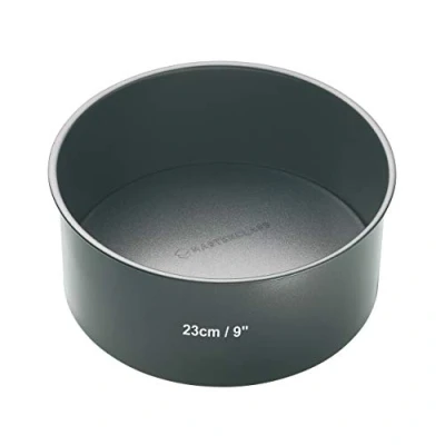 Obrázek Forma na koláč MasterClass s volným dnem, nepřilnavý povrch, robustní 1mm uhlíková ocel, bez PFOA, 23 cm (9&#039;&#039;), šedá