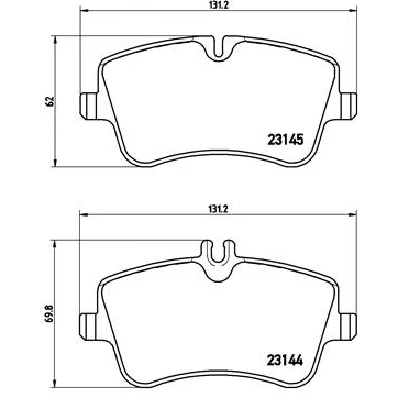 Obrázek Sada brzdových destiček, kotoučová brzda BREMBO P 50 045
