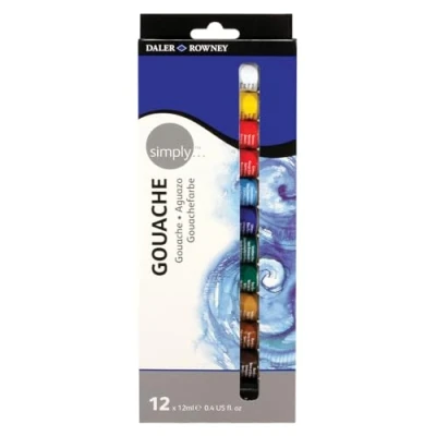Obrázek Daler Rowney 126600912 Simply Gouache, 12 x ml