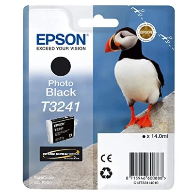 Obrázek Epson C13T32414010 inkoustová patrona, T3241 originál, foto černá, 14 ml