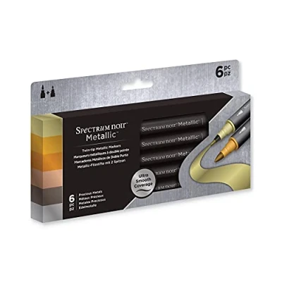 Obrázek Spectrum Noir Metallic Metallisch Marker Edelmetalle 6 Pack, 20.8 x 8.4 1.4 cm