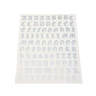 Obrázek Quattroerre 1210 Kit Buchstaben Aufkleber Gothic Silber
