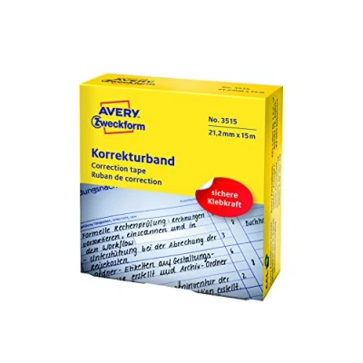 Obrázek AVERY Zweckform 3515 korekční páska (popisovatelná, 21,1 mm x 15 m) 1 role bílá