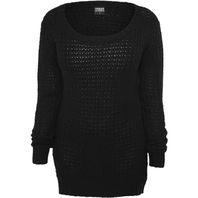 Obrázek Urban Classics Ladies LONG Wideneck Sweater Svetr, Ženy, Velikost: XL, Black