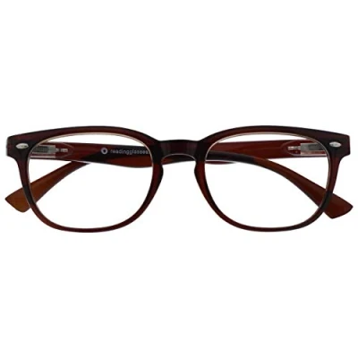 Obrázek UV Reader hnědé brýle na čtení designový styl pánské ženy UVR015 +2,50