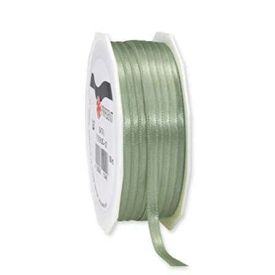 Obrázek PRÄSENT C.E. Pattberg Satin altgrün, 50 m Satinband zum Einpacken von Geschenken, 6 mm Breite, Geschenkband Dekorieren &amp; Basteln, Dekoband, Anlass