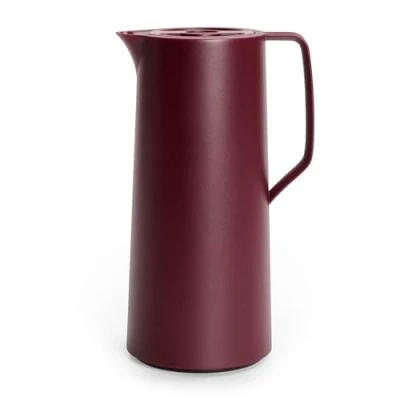 Obrázek Emsa Izolační konvice N41702 Motiva 1 litr rychloupínací uzávěr 12 h horké, 24 studené skleněná baňka Made in Germany severský design vínově červená