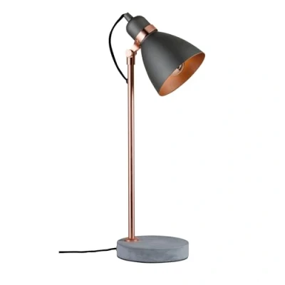 Obrázek Paulmann 79624 Neordic Orm stolní lampa max. 1 x 20 W pro E27 lampy na noční stolek šedá/měď matná 230 V kov/beton bez světelného zdroje
