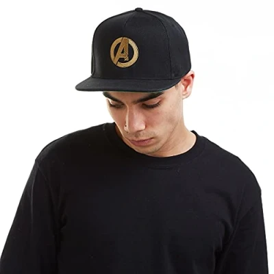 Obrázek Marvel Herren Avengers Logo Baseball Cap, Schwarz (Black Black Blk), Einheitsgröße