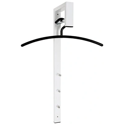Obrázek HAKU Möbel Nástěnný věšák chrom, bílý, kov rozměry: š 4 cm x v 70 h 20 cm, styl: moderní