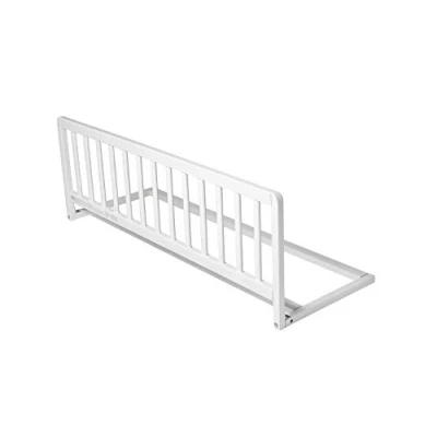 Obrázek Safetots Extra široká dřevěná ochrana postele, bílá, výška 38 cm x šířka 140 cm, mřížka na postel, bezpečné zábradlí dětské předmontované, jednoduchá instalace