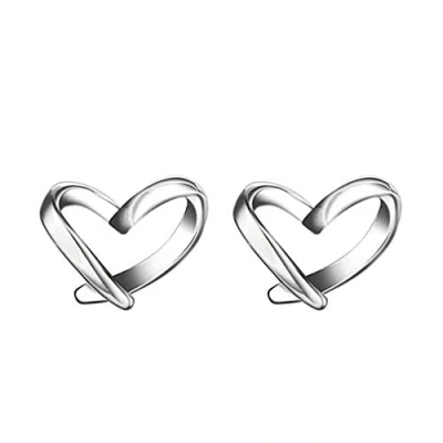 Obrázek YAXUN Damen Ohrringe 925 Sterling Silber Herz Ohrstecker Hypoallergene Ohrschmuck für Frauen und Mädchen