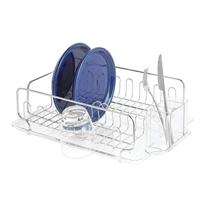 Obrázek iDesign Forma Lupa odkapávací stojan, průhledná/ušlechtilá ocel