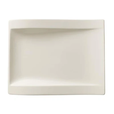 Obrázek Villeroy &amp; Boch Newwave obdélníkový snídaňový talíř bílý, vhodný do myčky nádobí, mikrovlnné trouby, talíř, jídelní prémiový porcelán