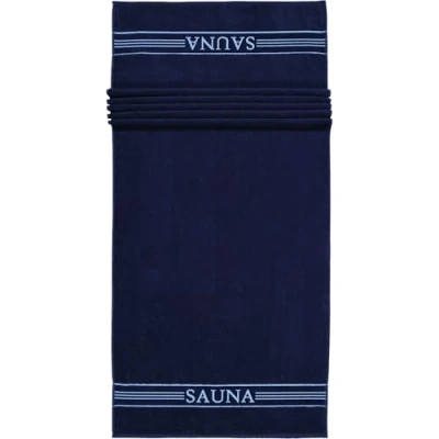Obrázek frottana Sauna osuška do sauny s bordurou 80 x 200 cm ze 100% bavlny, Deep Sea