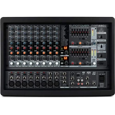 Obrázek Behringer EUROPWER PMP1680S 1600 wattový 10kanálový výkonný mixér s duálním procesorem Multi FX a systémem detekce FBQ zpětné vazby