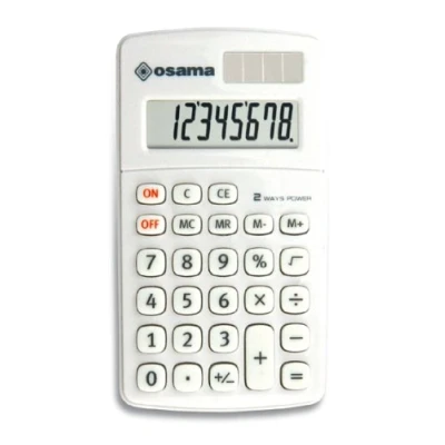 Obrázek Osama BIG DISPLAY, 8 stelliger Taschenrechner mit LCD Display Soft Touch Tastatur angenehm zu bedienen Weiß