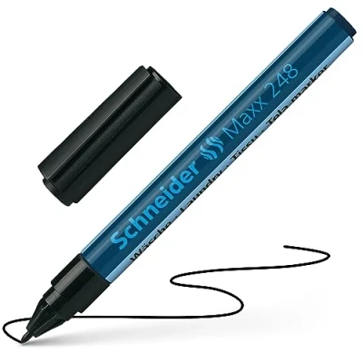 Obrázek Schneider Maxx 248 popisovač na prádlo / textil (pro trvalé popisování textilií, lze prát a vyvářet do 90 C) barva psaní černá, 1 kus