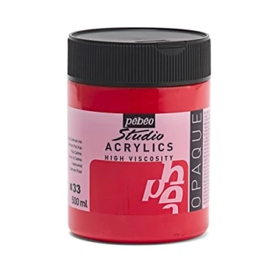 Obrázek Pebeo Studio akrylová barva 500 ml, kadmiová červená, imitace kadmium červená