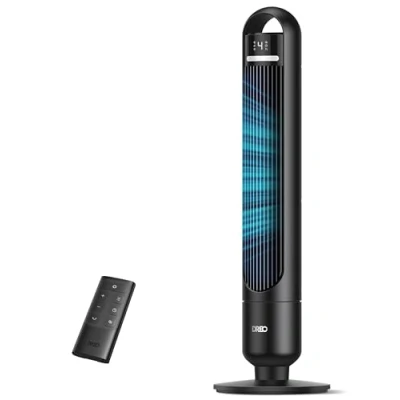 Obrázek Dreo 23dB tichý věžový ventilátor, ventilátor s chlazením, dálkové ovládání do ložnice, tower Fan se 4 rychlostmi, 3 režimy, dosah větru 9,8 m, časovač 8 h, oscilace 90 pro obývací pokoj