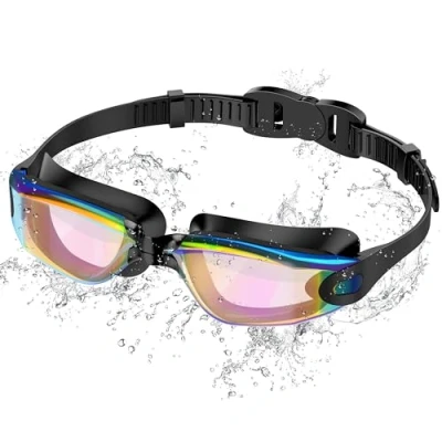 Obrázek Ambienden Swimming Goggles for Adults &amp; Youth Anti Fog HD Lens, UV Protection, Waterproof Seal Training, Competition, Beach/Pool Secure Fit Unisex Adult (Men Women) BL