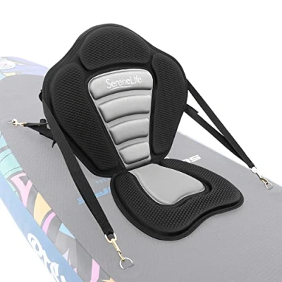 Obrázek Kajak Sitz, SUP Sitz Universal Abnehmbar Einstellbar Kajaksitz Board Zubehör Stand Up Paddle Surfboard Gepolsterte 33x38cm, Rückenlehne 46x51cm, Kompatibel mit Kajak, Ruderbooten
