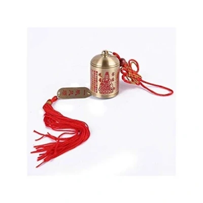 Obrázek Lachineuse Buddhistische Glocke, Doré et Rouge, 5x4x5cm