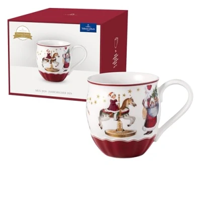 Obrázek Villeroy &amp; Boch Annual Christmas Edition, roční pohár, vydání 2024, prémiový porcelán, exkluzivní sběratelský kousek, 14,5 x 10,5 cm