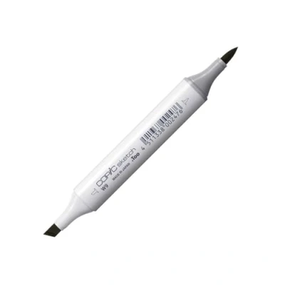 Obrázek COPIC Sketch Marker Typ W 9, Warm Gray č. profesionální popisovač štětců, se super hrotem na chleba a špičkou pro střední pečení