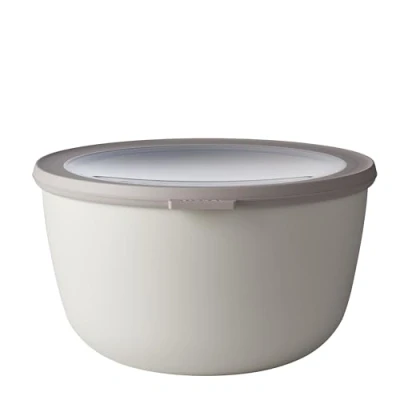 Obrázek Mepal Multi Bowl Cirqula Round dóza na zásoby s víkem vhodný jako vzduchotěsný úložný box do ledničky, nádobí mikrovlnné trouby a dózy uchovávání potravin 3000 ml Nordic Black