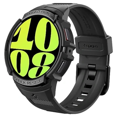 Obrázek Spigen Rugged Armor Pro pouzdro s řemínkem kompatibilní se Samsung Galaxy Watch 6 44 mm 2023 černé